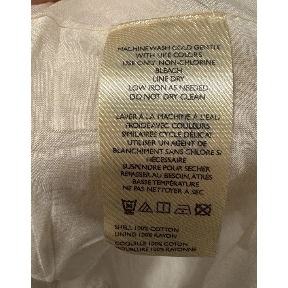 Anthropologie The Katerina Button Front Dress Floral Puff Cream Motif LP *Read - Picture 5 of 10
